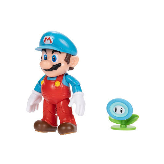 Super Mario 4-inch action figure with Ice Mario and flower accessory from JAKKS Pacific's World of Nintendo collection.