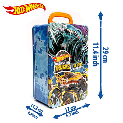 Hot Wheels Monster Trucks Storage Carry Case I Monster Truck Car Organizer | Stores up to 6 Monster trucks or 20 cars - Vehicles not included