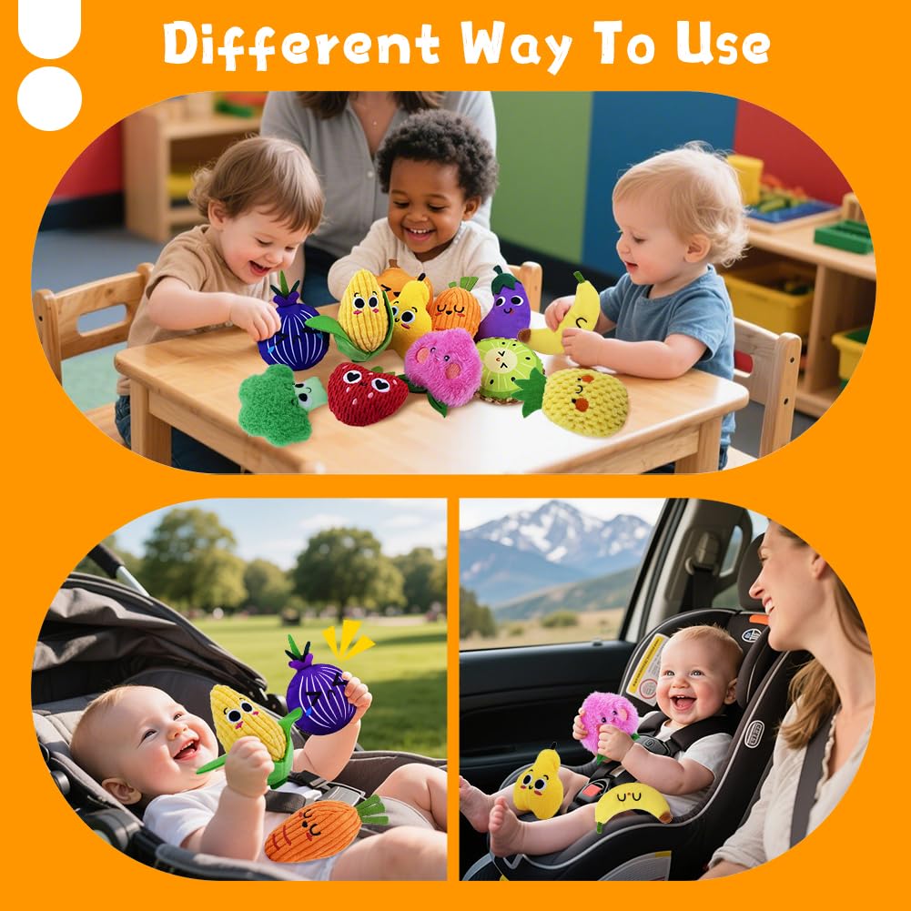 12-pack Teytoy sensory bean bags for kids, textured Montessori tactile toys for autistic children and toddlers, stress relief and motor skill play