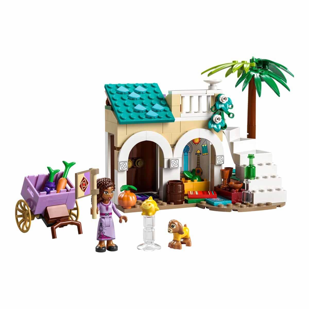 LEGO Disney Wish Asha in the City of Rosas, Wish Movie Set with Asha Mini-Doll, Valentino Goat Toy and Star Figures, Gift for 6 Plus Year Old Kids, Girls & Boys 43223
