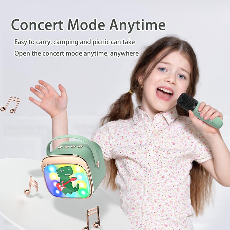 EPYRON karaoke machine for kids with Bluetooth speaker and two microphones, ideal for children ages 3-12, perfect gift for teens