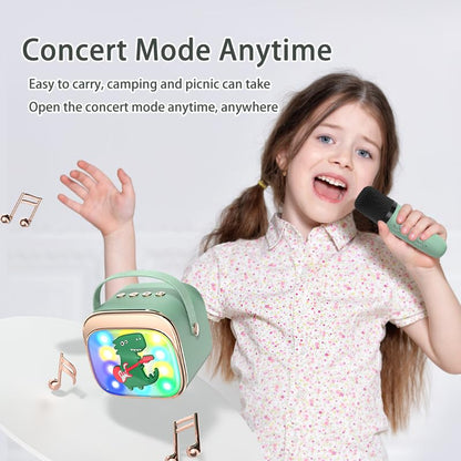 EPYRON karaoke machine for kids with Bluetooth speaker and two microphones, ideal for children ages 3-12, perfect gift for teens