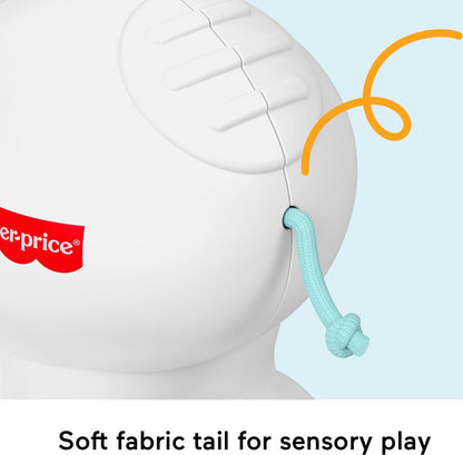 Fisher-Price Baby Toy Crawl-After Polar Bear, Animal-Themed Activity Vehicle with Sensory Details for Infants Ages 9+ Months, JDL63