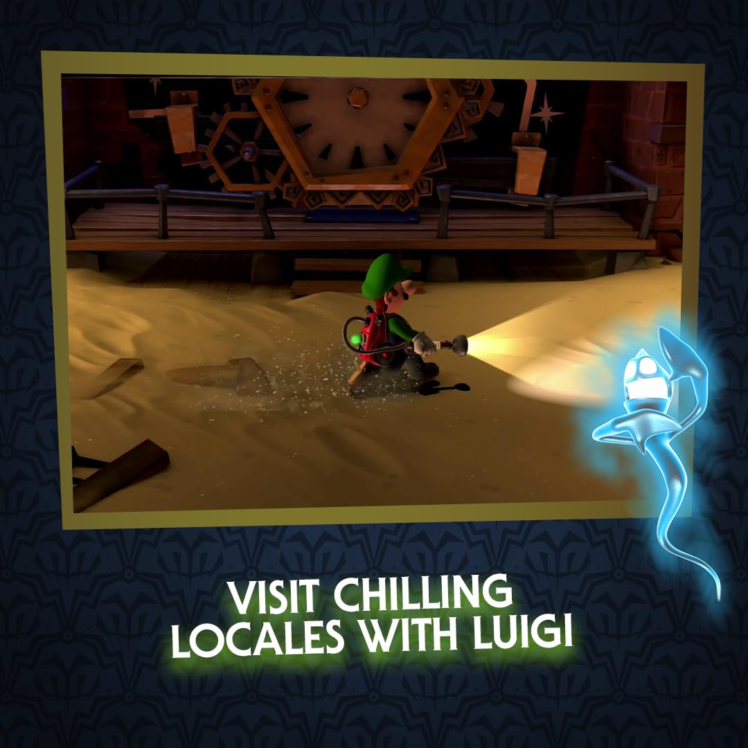 Nintendo Luigi's Mansion 2 HD video game cover art featuring Luigi with ghostly surroundings and mansion background.