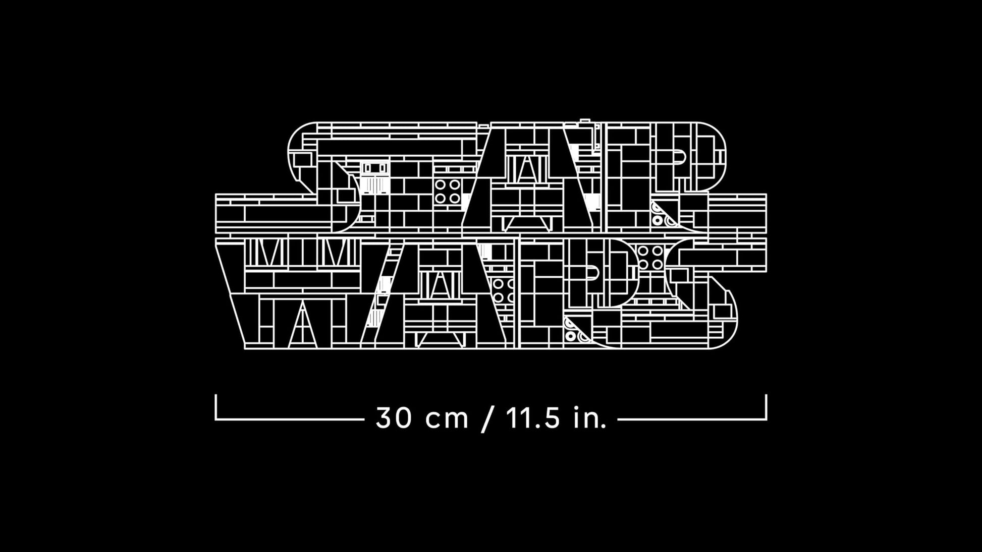 LEGO Star Wars 75407 logo building set displayed on a desk, showcasing iconic pop culture design for adult fans.