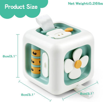 VoMii Baby Toys, Activity Busy Cube Toys, Baby Montessori Toys for 1 Year Old, Sensory Toys for Toddlers, Baby Travel Toys Educational Learning Toys Kids Birthday Gift for 12-24 Months