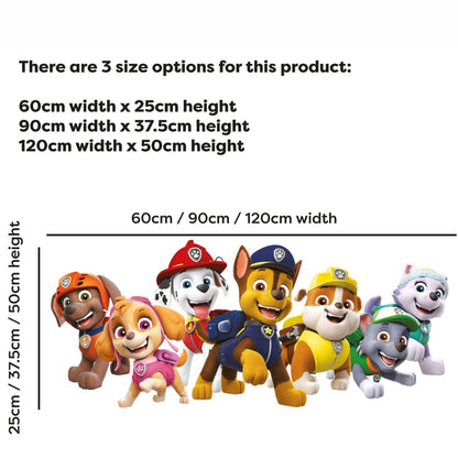 PAW PATROL Group Wall Sticker (60cm Width x 25cm Height)