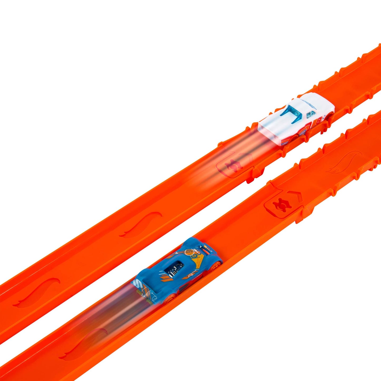 Hot Wheels Toy Car Track Set, Track Creator Deluxe Pack & 2 1:64 Scale Die-Cast Vehicles, 25 Feet of Different Length Speed Snap Track & Connectors, JDW42