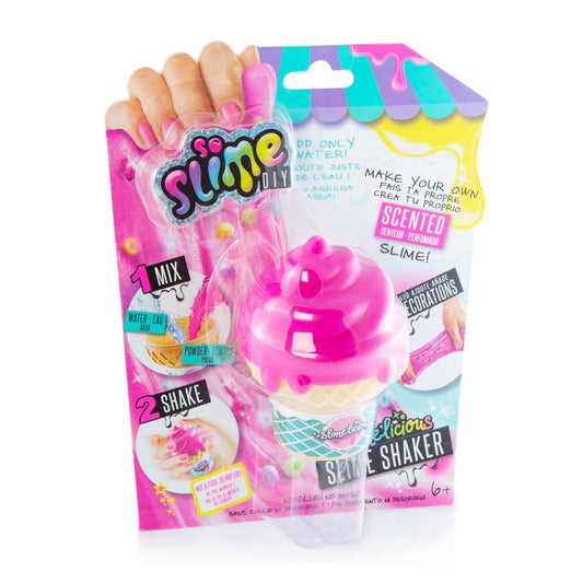 So Slime DIY Slimelicious Shaker with colorful slime ingredients and decorations for creating scented slime, suitable for kids 6+