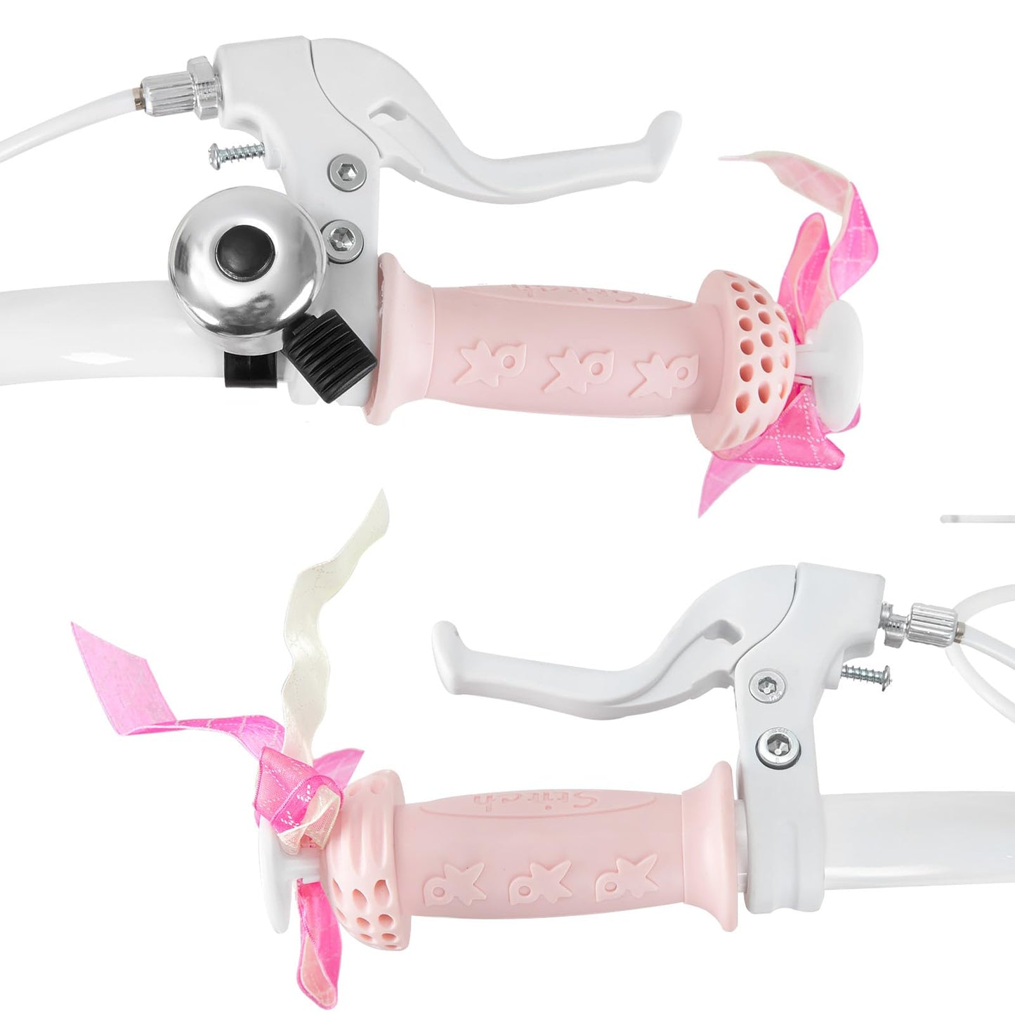 STITCH Unicorn 14 Inch Girls Bike for 3-5 Years Old Kids, 14 Inch Girls Bike with Basket& Doll Seat,Pink