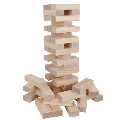 TUAHOO Outdoor Garden Games Tumble Tower (Stack 0.6 M up to 1.5 M), Large Tumbling Timber Wooden Blocks Stacking Game for Kids Adults Family Fun