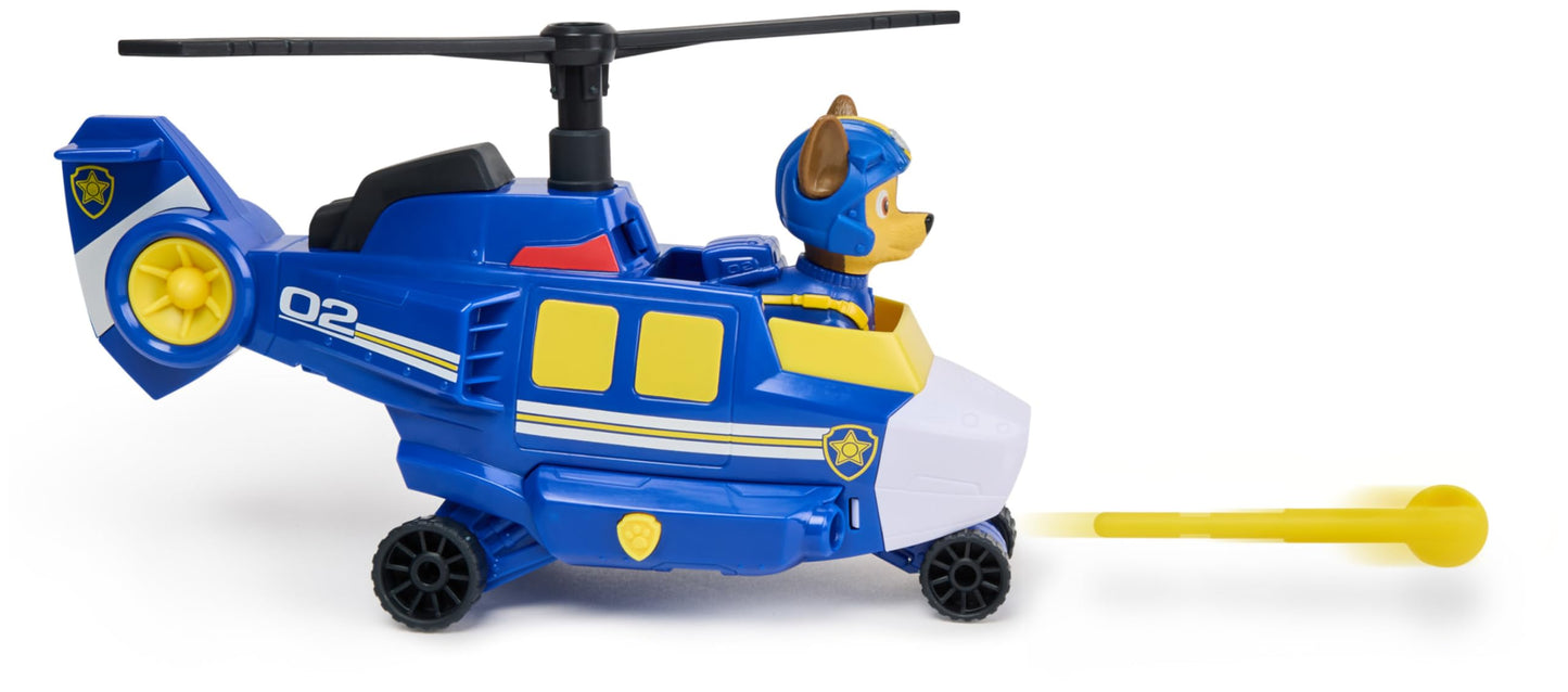 Paw Patrol: Air Rescue Chase Action Figure & Hero Helicopter Toy with Projectile Launcher & 2 Projectiles, Kids’ Toys for Boys & Girls Aged 3+