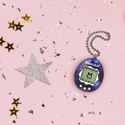 Bandai Tamagotchi Original Starry Night Shell | Tamagotchi Original Cyber Pet 90s Adults and Kids Toy with Chain | Retro Virtual Pets are Great Boys and Girls Toys or Gifts for Ages 8+