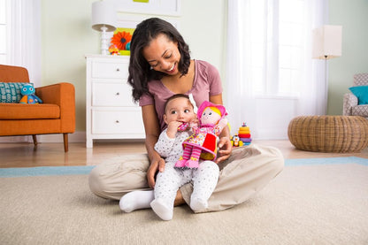 LAMAZE My Friend Emily clip-on baby toy for prams and pushchairs, sensory toy for newborns 0-6 months, colorful and soft.