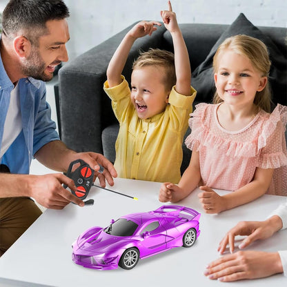 HATFRYF Remote Control Drift Car, 1:18 Remote Control Car for Kids, Cool RC Race Cars, 20KM/H 4WD High Speed RC Cars with LED Lights - Driftable, Gifts for Kids Boys Purple