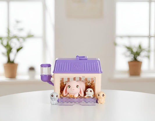 Little Live Pets Mama Surprise Minis Bunny Toy, Care For Your Mama Bunny in Their Hutch To Reveal 2, 3, or 4 Mini Babies