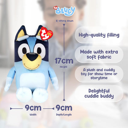 TY Bluey Beanie & Bouncer 2-Piece Gift Set – 17cm Soft Plush Toy Teddy & 7cm Bouncy Ball Plush – Collectible Stuffed Cuddly Toy Gift for Kids