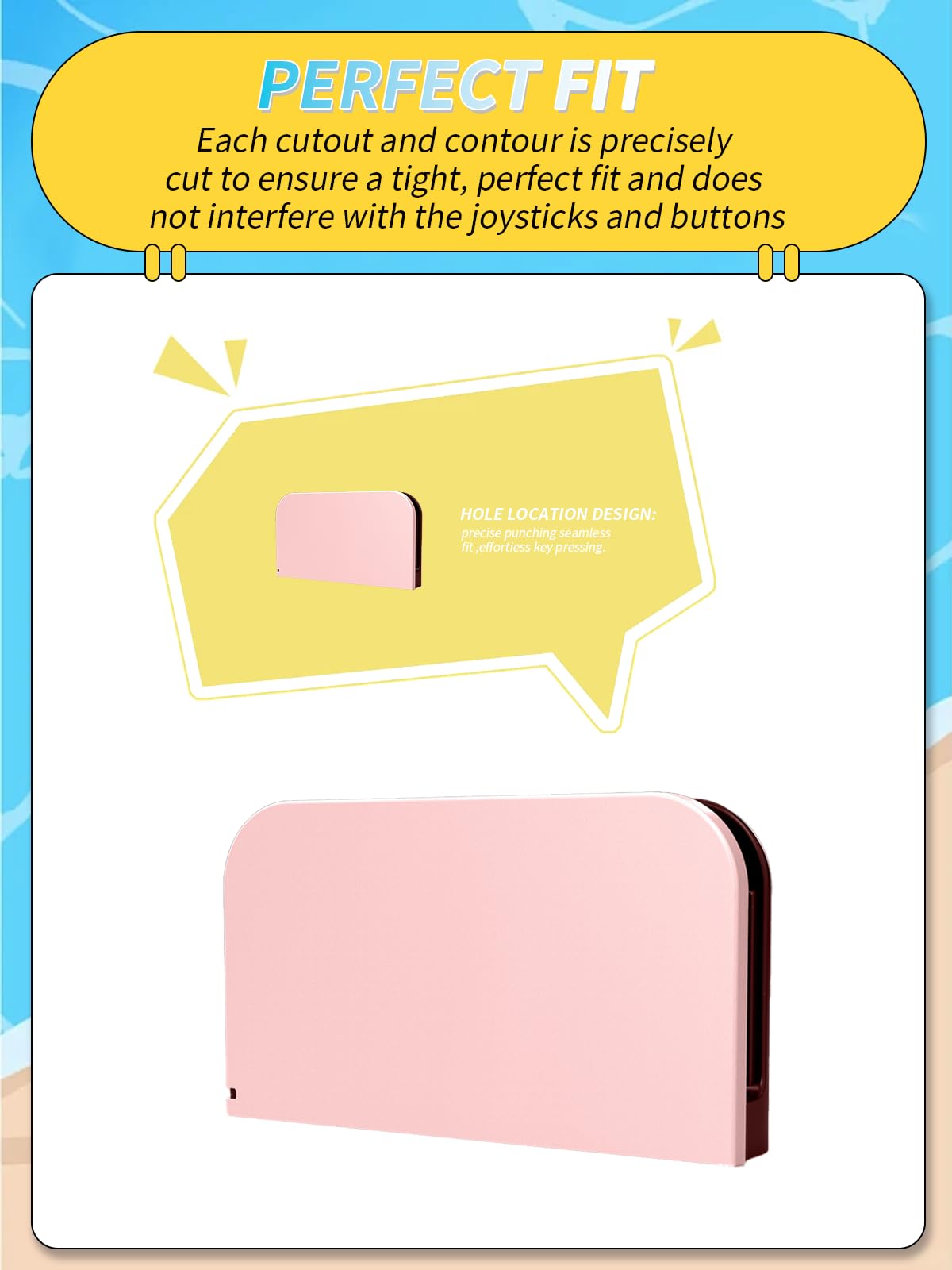 Pink protective cover for Nintendo Switch 2 dock station by yystao, shockproof and dustproof PC material, all-round docking station protection