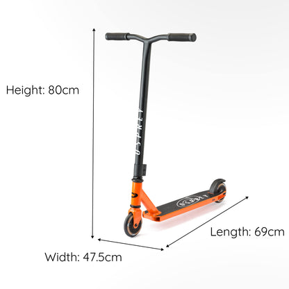 Osprey Stunt Scooter | for Boys Girls Kids and Adults, Kick T-Bar Street Pro 360 Spin Scooter with ABEC 5 Bearings and Ergonomic Handlebars, Multiple Colours, Orange