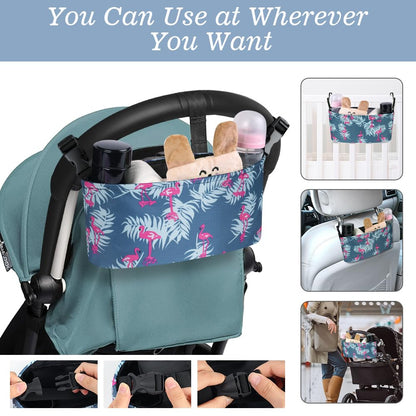 Vicloon baby pushchair organiser with cup holder, large capacity stroller bag attached to a pram handlebar for convenient storage