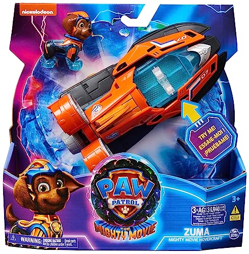 Paw Patrol: The Mighty Movie, Toy Jet Boat with Zuma Mighty Pups Action Figure, Lights and Sounds, Kids’ Toys for Boys and Girls 3+