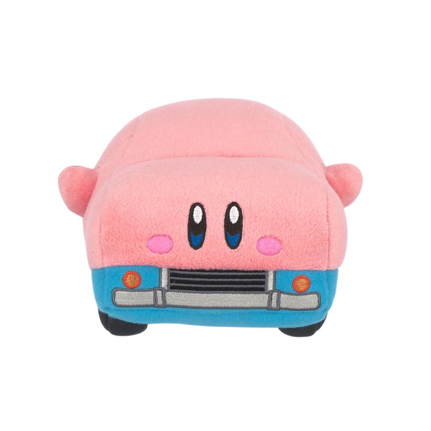 Soft plush Kirby toy from Together Plus, 19 cm tall, featuring Kirby's car mouth design, perfect for fans and collectors.