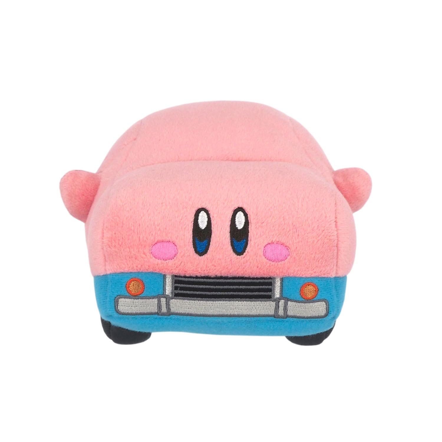 Soft plush Kirby toy from Together Plus, 19 cm tall, featuring Kirby's car mouth design, perfect for fans and collectors.