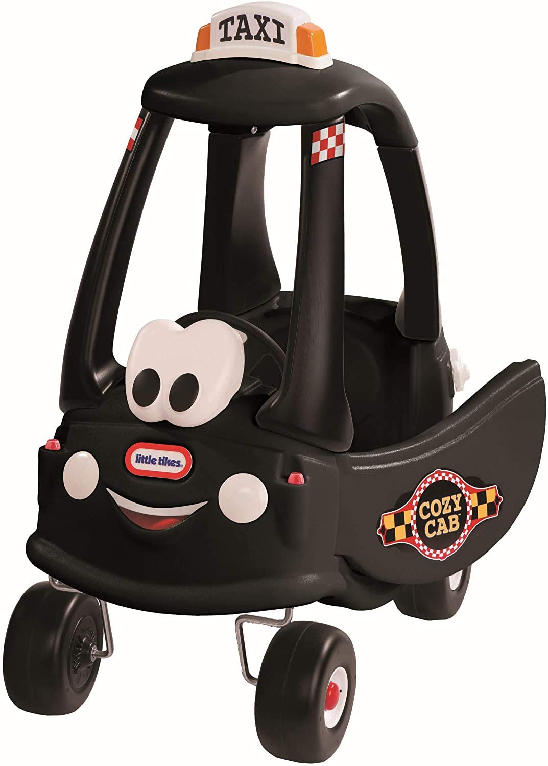 Little Tikes Black Cab Cozy Coupe Car - Ride-On with Real Working Horn, Clicking Ignition Switch, & Fuel Cap