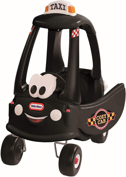Little Tikes Black Cab Cozy Coupe Car - Ride-On with Real Working Horn, Clicking Ignition Switch, & Fuel Cap