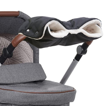 JNIBURY pram hand warmer with warm fleece, waterproof and windproof, designed for buggies and strollers to keep hands warm in winter.