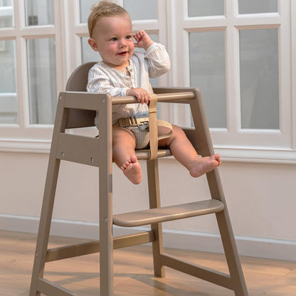 Safetots Two Pack of Simply Stackable Wooden High Chairs, Grey, Highchairs for Baby and Toddler, Stylish and Practical, Baby Highchairs for Your Home or Space Saving High Chairs for Restaurant