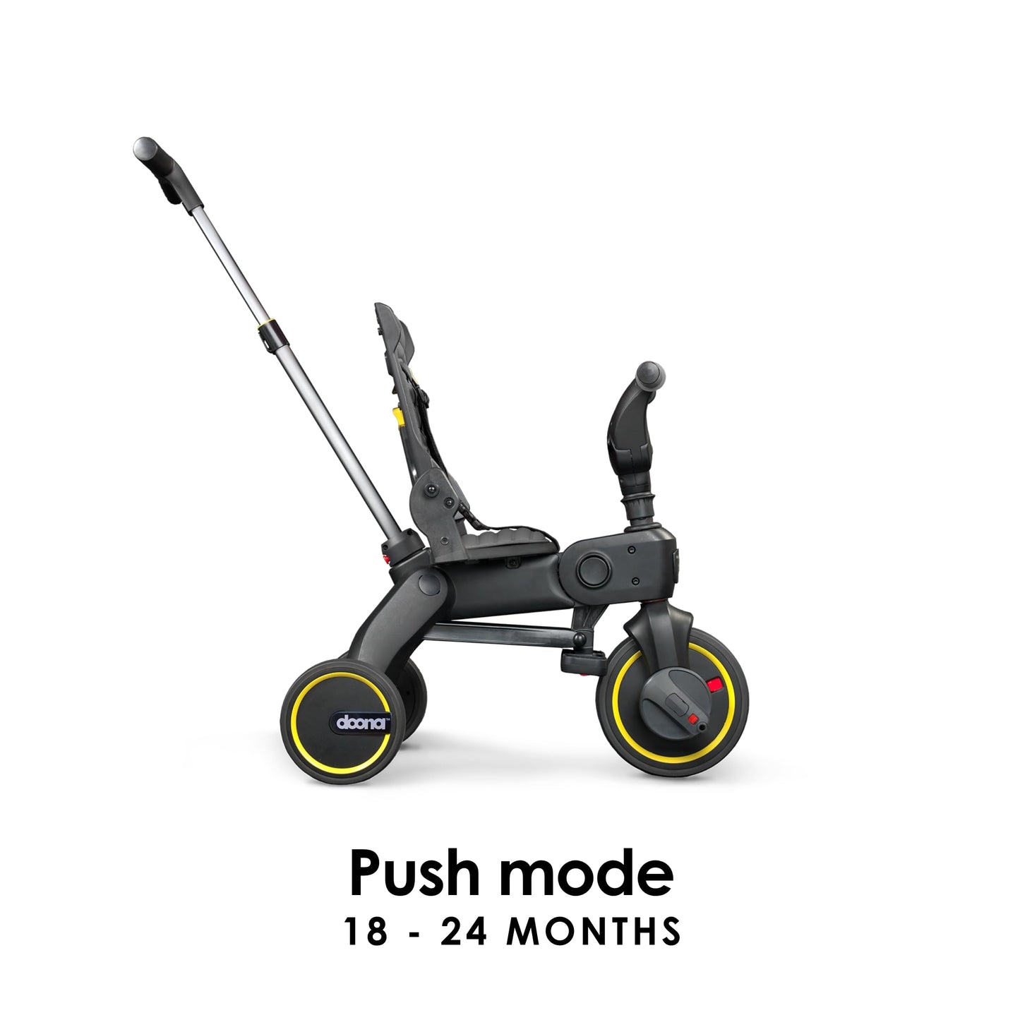 DOONA Liki Baby Trike S1 - Premium Foldable Toddler Tricycle with parent handle for ages 10 Months to 3 Years - Grey