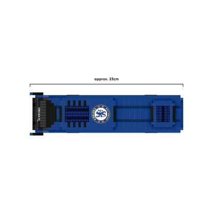 FOCO Officially Licensed Chelsea FC Football BRXLZ Bricks 3D Coach Toy Model - Premier League Construction Toy - 1347 Pieces - Ages 12+ - Sports Merchandise