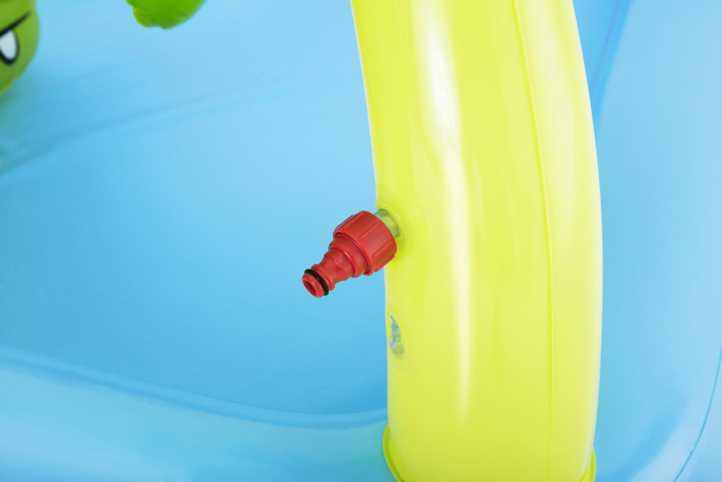 Bestway 7'10" x 6'9" Fantastic Aquarium Play Center with colorful underwater design and water slide features.