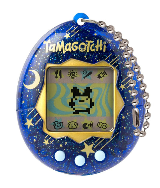 Bandai Tamagotchi Original Starry Night Shell | Tamagotchi Original Cyber Pet 90s Adults and Kids Toy with Chain | Retro Virtual Pets are Great Boys and Girls Toys or Gifts for Ages 8+