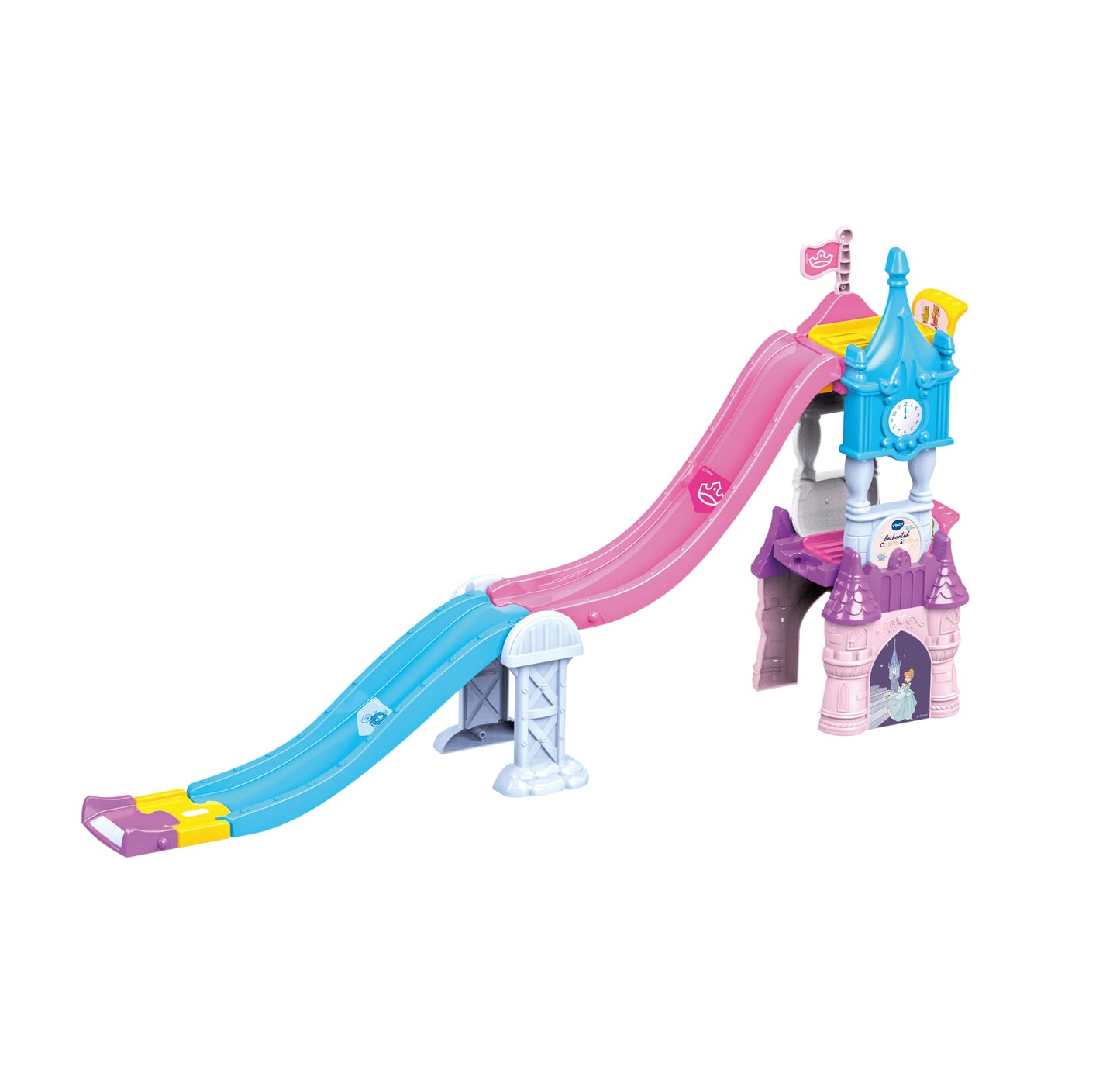 VTech Toot-Toot Drivers Enchanted Castle Slide, Official Disney Princess Playset with Included Cinderella Vehicle, Lights, Phrases, Songs, Interactive Toddler Toy 12 Months, 2, 3, 4+, English Version