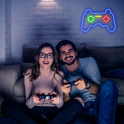 UExnkj-Y Game Neon Sign Game Controller neon light USB powered LED neon with switch, suitable for game room, club, party, nightclub, gift wall decoration
