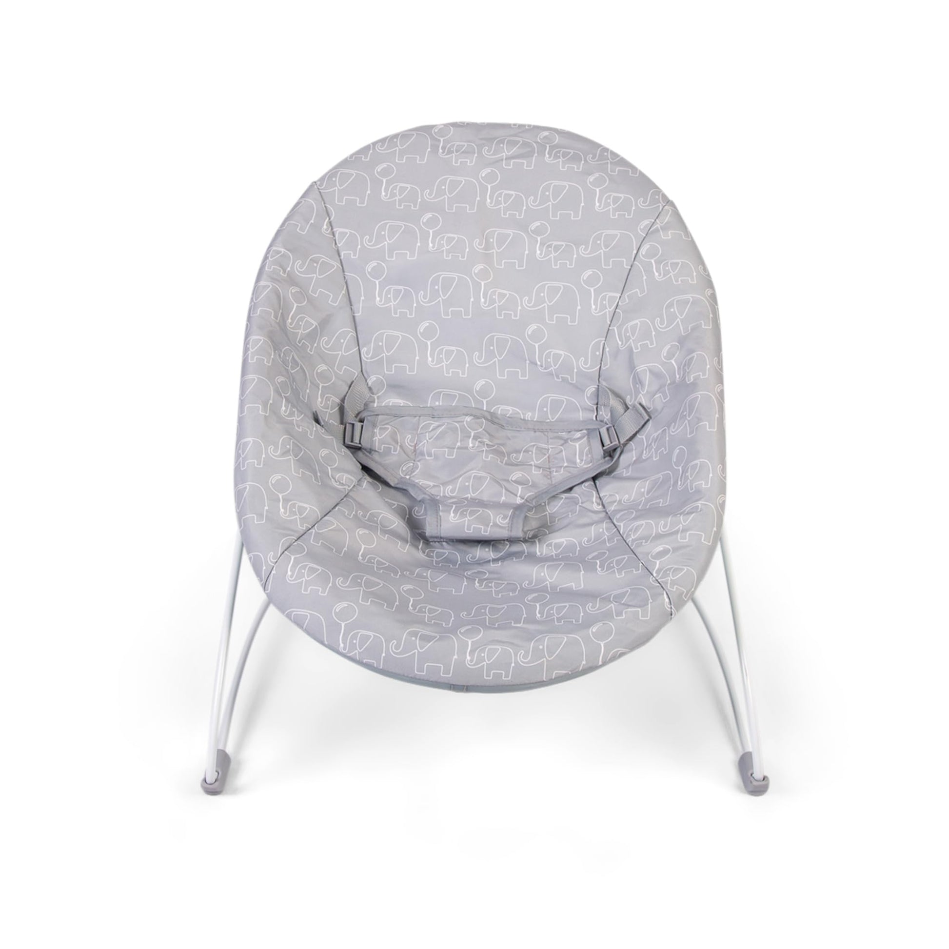 Red Kite Bambino Bouncer in grey fabric with soft padding and adjustable straps, designed for infant comfort and gentle bouncing.