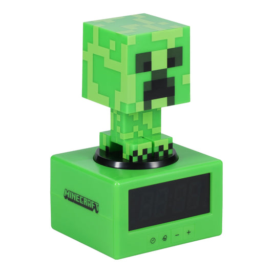 Paladone Minecraft Creeper Alarm Clock - Officially Licensed, In-Game Music & Night Light for Kids & Tweens, Gaming Room Accessory
