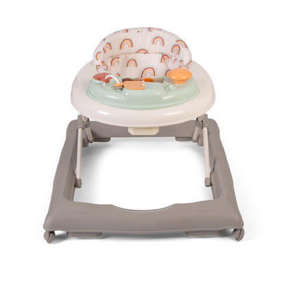 Red Kite Baby Go Round Jive electronic walker with woodland-themed musical play tray, featuring colorful wheels and interactive activity features.