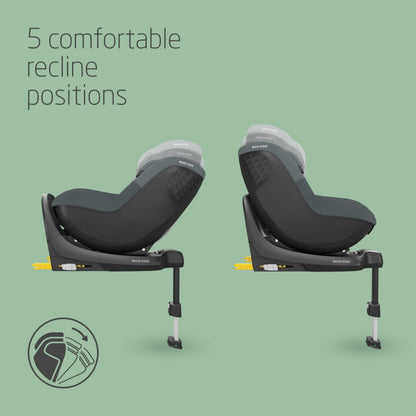 Maxi-Cosi Pearl S i-Size, Baby Car Seat, 3 Months - 4 Years, max. 18 kg, 61 - 105 cm, Toddler Car Seat, 5 Recline Positions, Easy-in Harness Hooks, G-CELL Side Impact Protection, Tonal Graphite