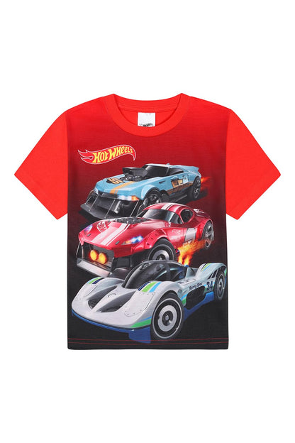 Hot Wheels Boys 3 Pack Kids T-Shirts Childrens Multipack Tshirt (5-6 Years) Multicoloured