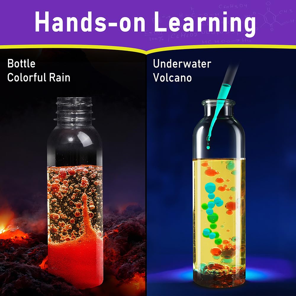 BenBen 60+ science experiments kit for kids showing colorful science tools and experiment setup for educational STEM activities.
