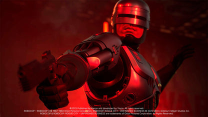 Nacon RoboCop: Rogue City - Unfinished Business PS5 game cover art showing RoboCop in a city scene with futuristic cityscape background.