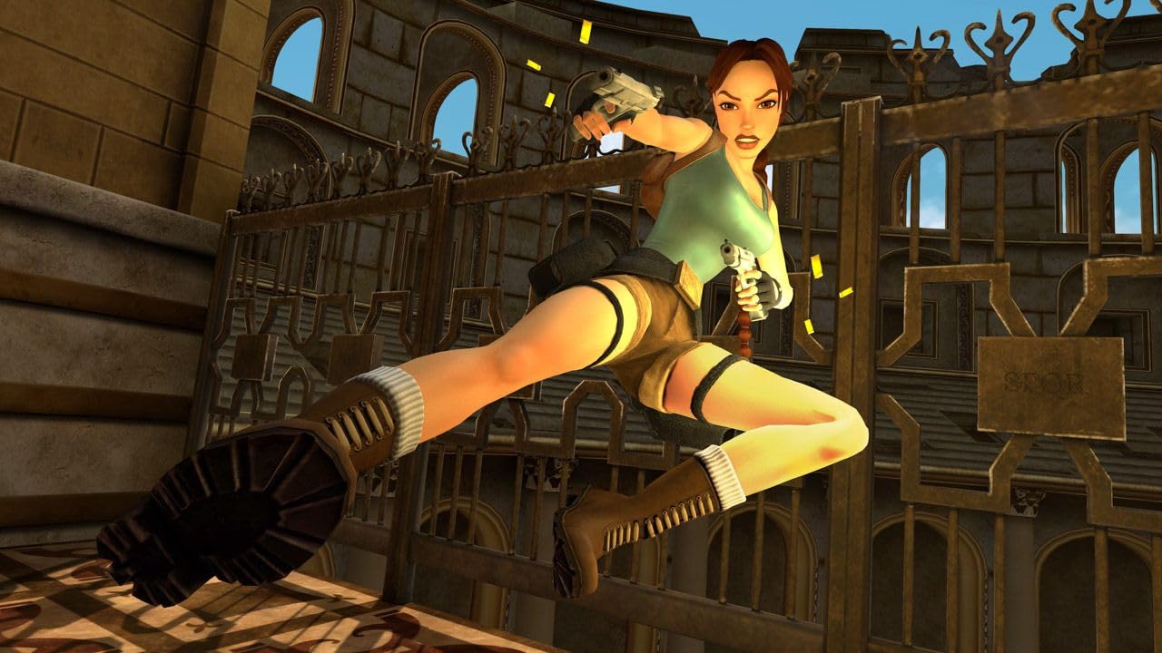 Image of Tomb Raider IV-VI Remastered game for Switch featuring Lara Croft, with game cover art and artwork visible.