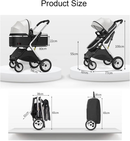 EYPKPL Lightweight Double Stroller Foldable Double Pushchair with Adjustable Canopy Baby Carriage Removable Prams Tandem Strollers