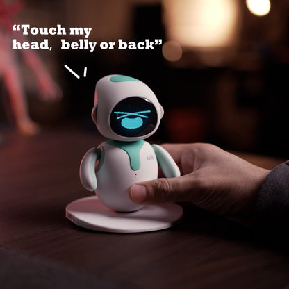 ENERGIZE LAB Eilik cute robot pet toy with expressive features, ideal interactive companion for kids at home or workspace.