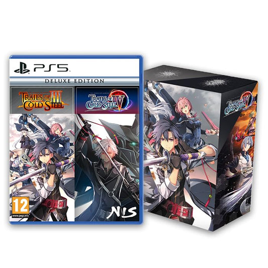 Limited edition PS5 game box for The Legend of Heroes Trails of Cold Steel III and IV by Reef Entertainment, featuring artwork on the cover.
