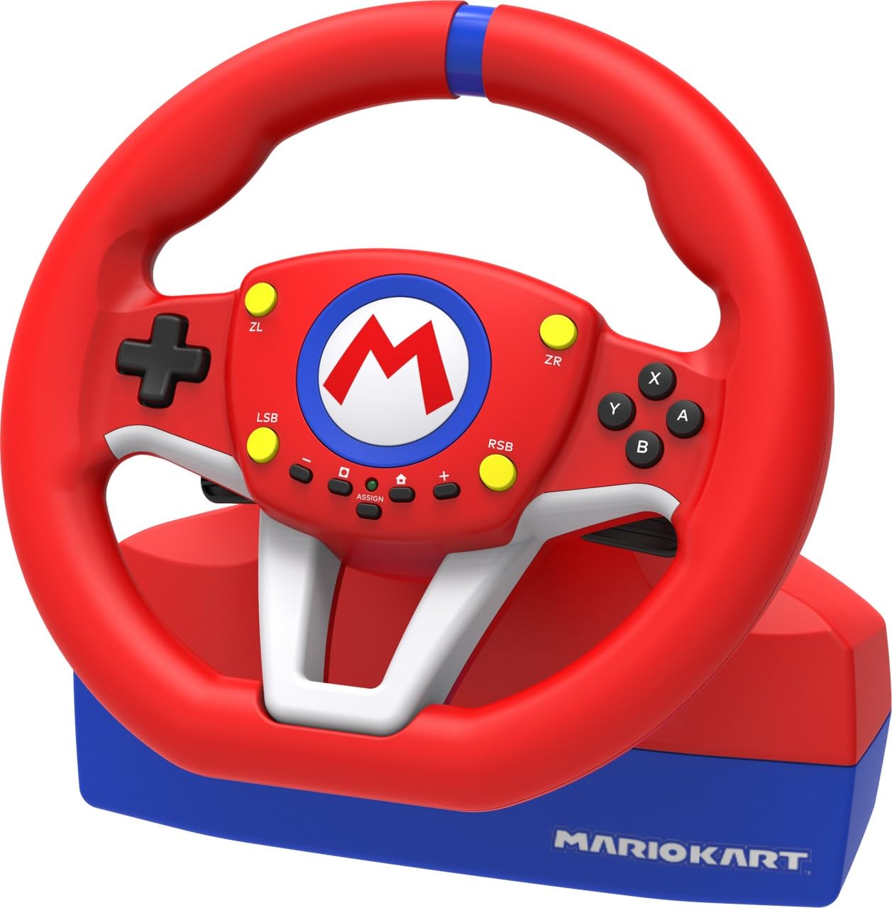 Hori Mario Kart Racing Wheel Pro Mini for Nintendo Switch, compact gaming controller with colorful Mario Kart design