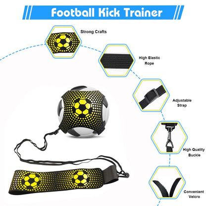 YGORTECH Football Training Equipment for Kids, Speed Agility Training Set, Agility Ladder 12 Rung 6M, Football Kick Trainer, 12 Disc Cones, Football Training Kit Gifts for Boys